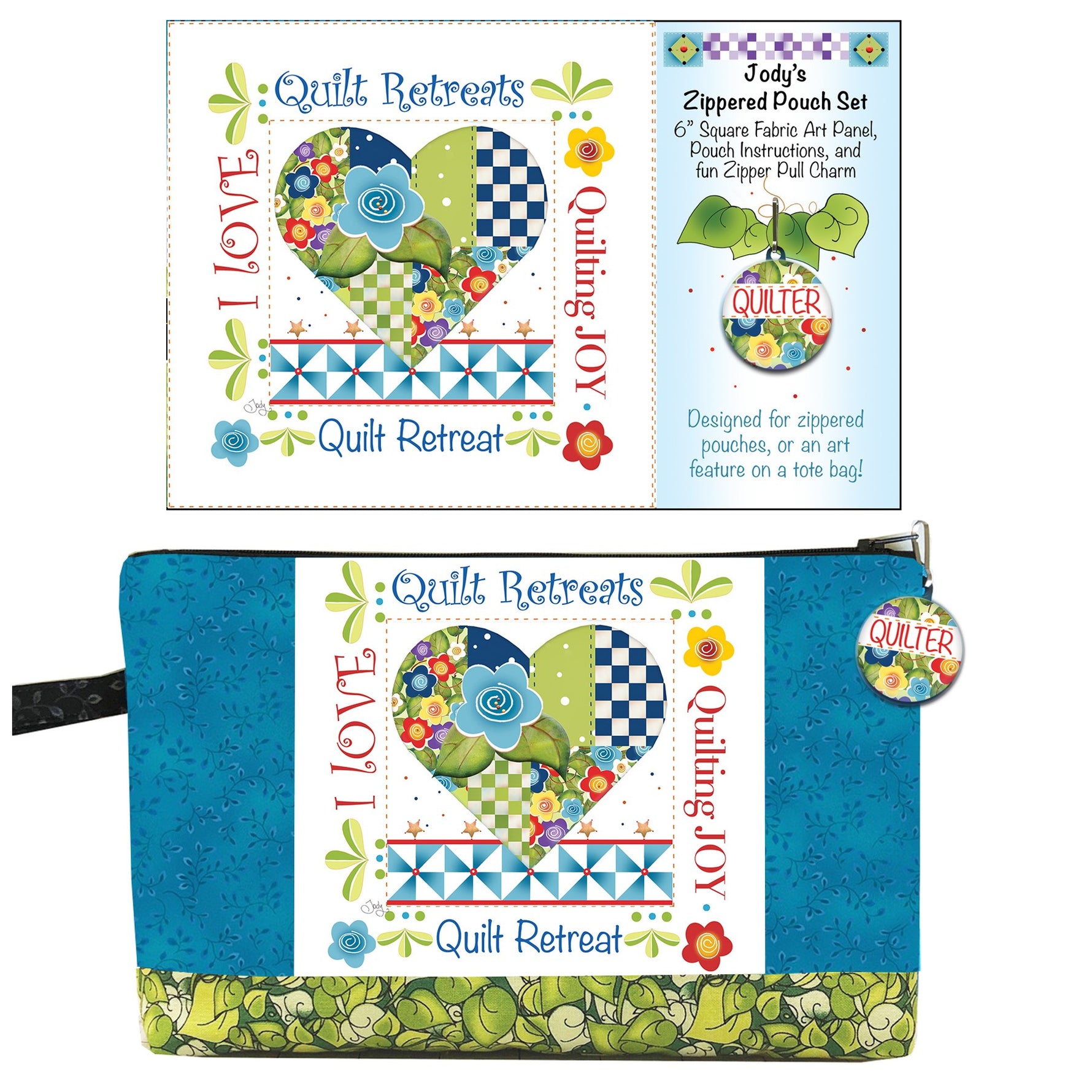 Zipper Pouch Set Love Quilting
