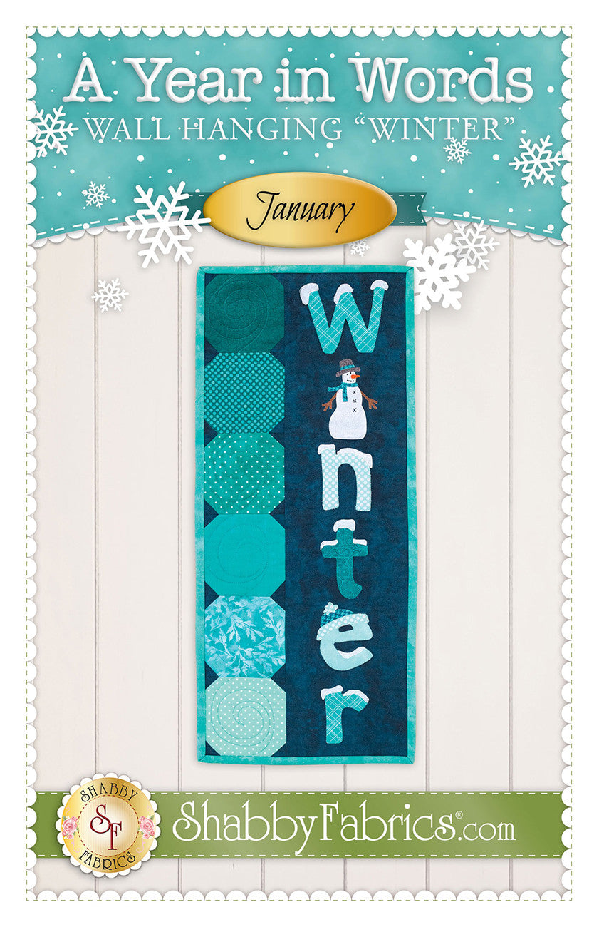 A Year in Words Wall Hanging Winter January
