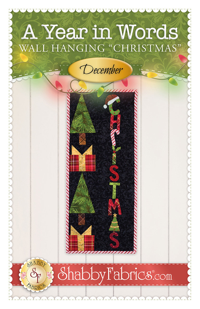 A Year in Words Wall Hanging Christmas December