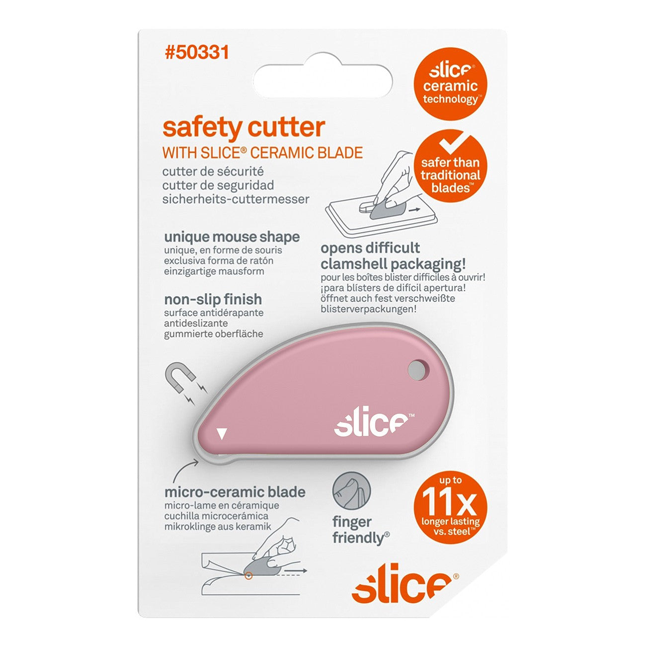 Slice Safety Cutter Dusty Rose