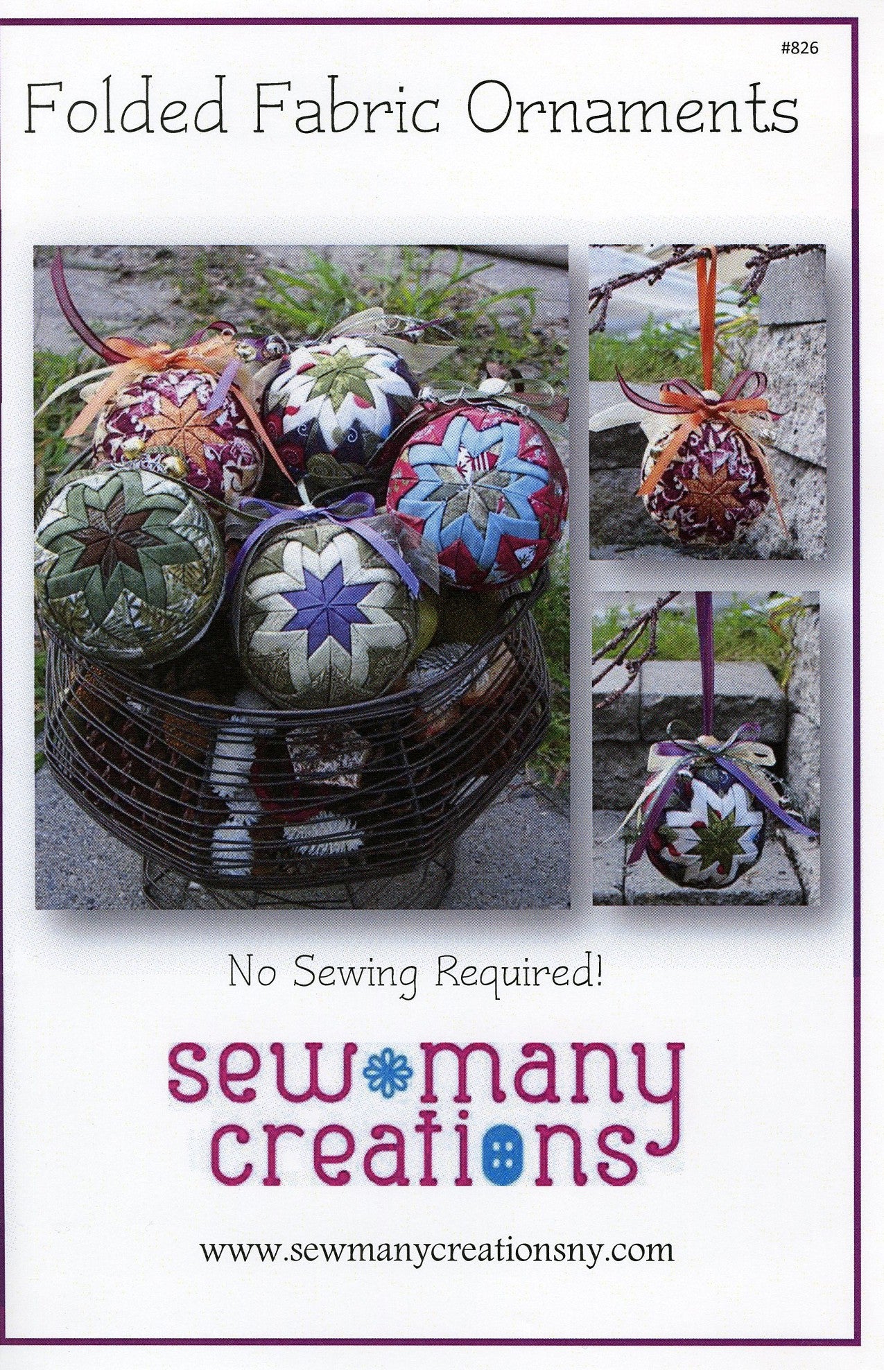 Folded Fabric Ornaments No Sewing Required