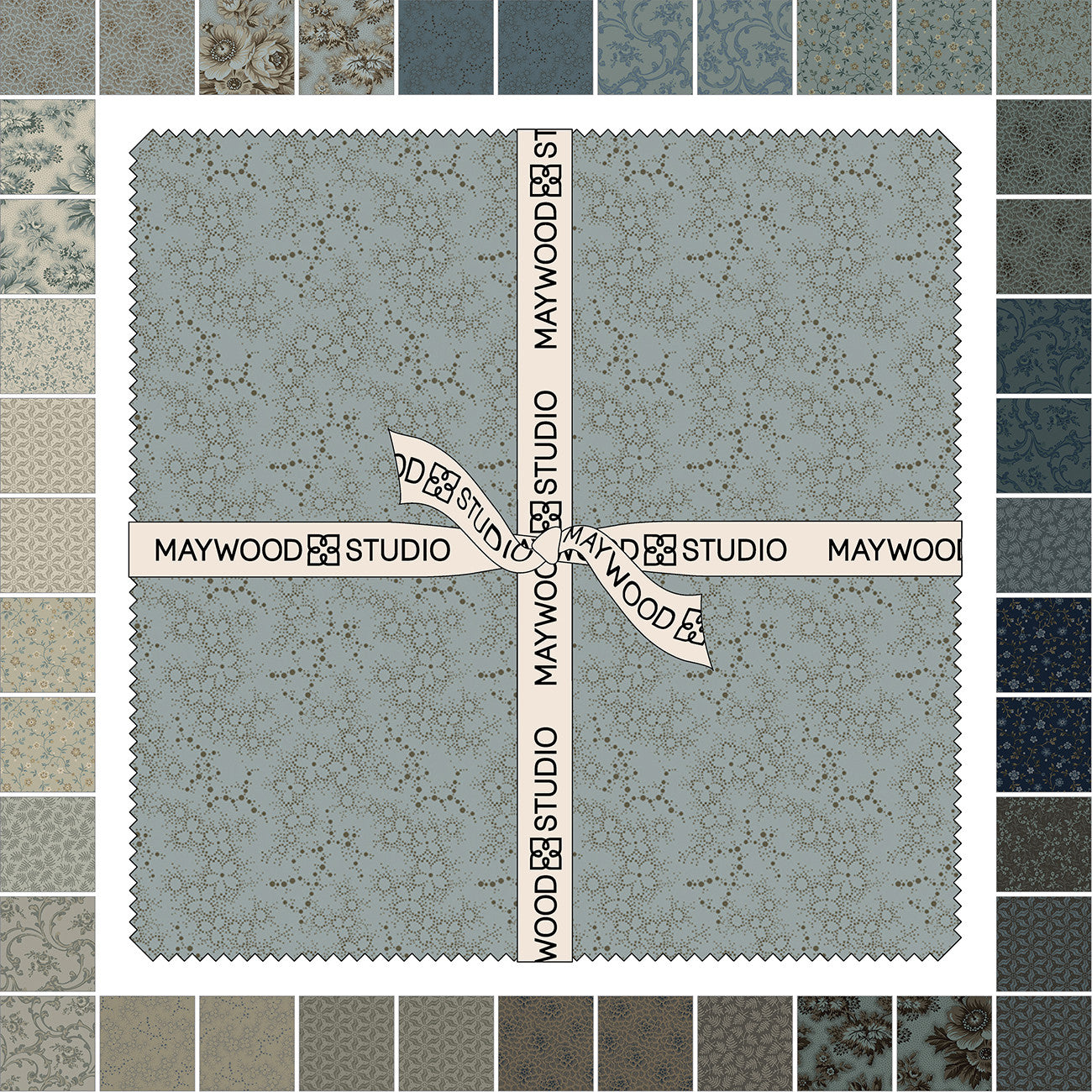 10in Squares Dark & Stormy, 42pcs/bundle