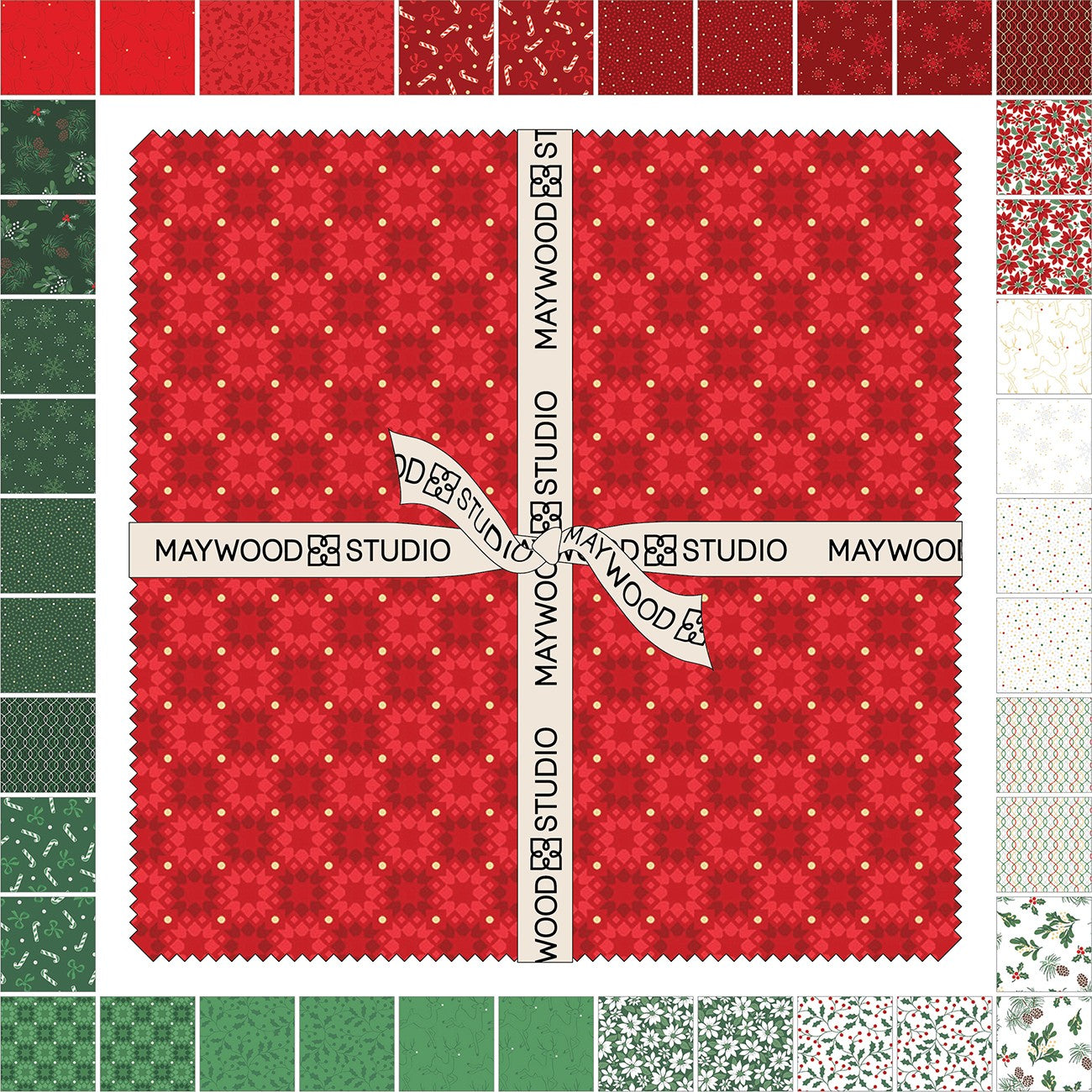 10in Squares Merry Mix, 42pcs/bundle