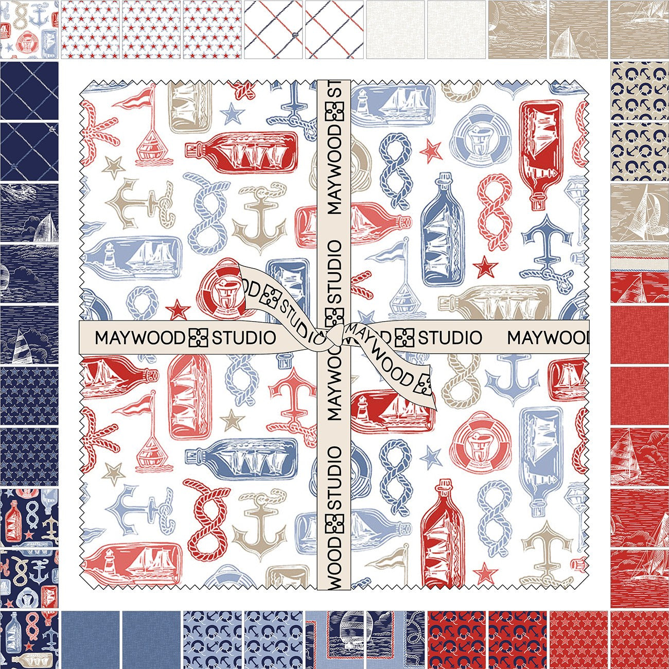 10in Squares Regatta Days, 42pcs/bundle