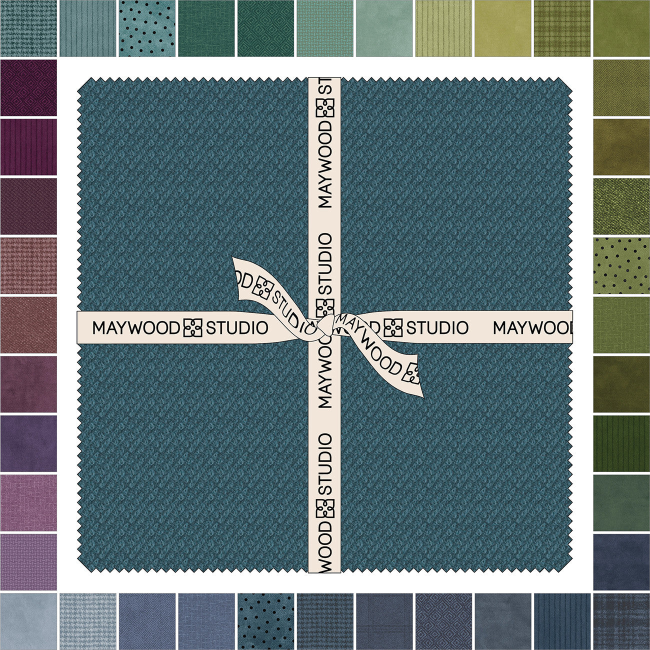 10in Squares, Woolies Flannel Gemstones, 42pcs/bundle