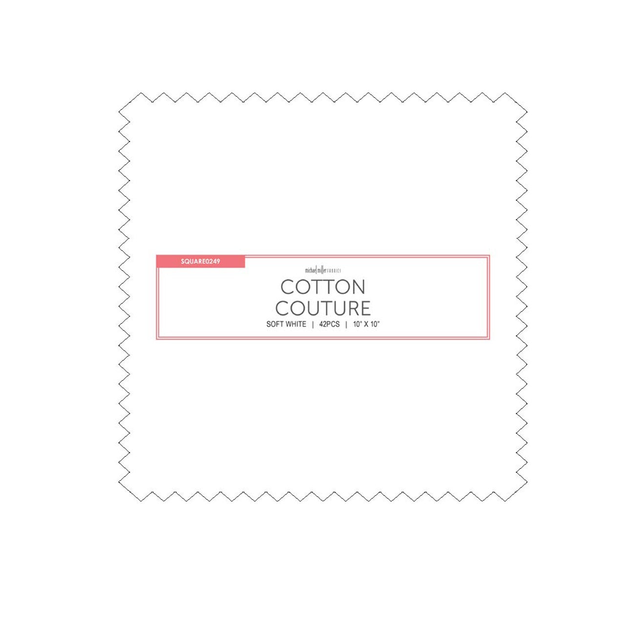 10in Squares, Cotton Couture, Soft White, 42pcs/bundle