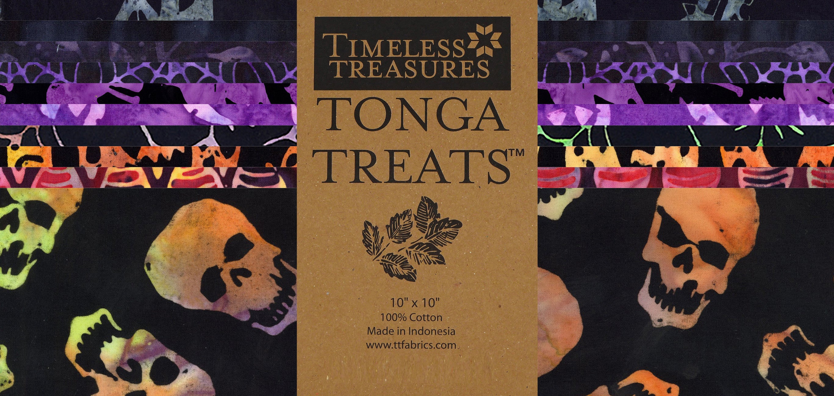10in Squares Tonga Batik Haunted 42pcs/bundle
