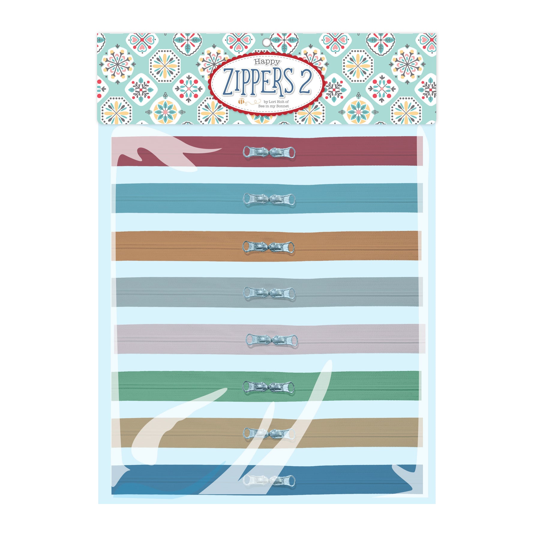 Calico Zippers 2 In 8 Assorted Colors