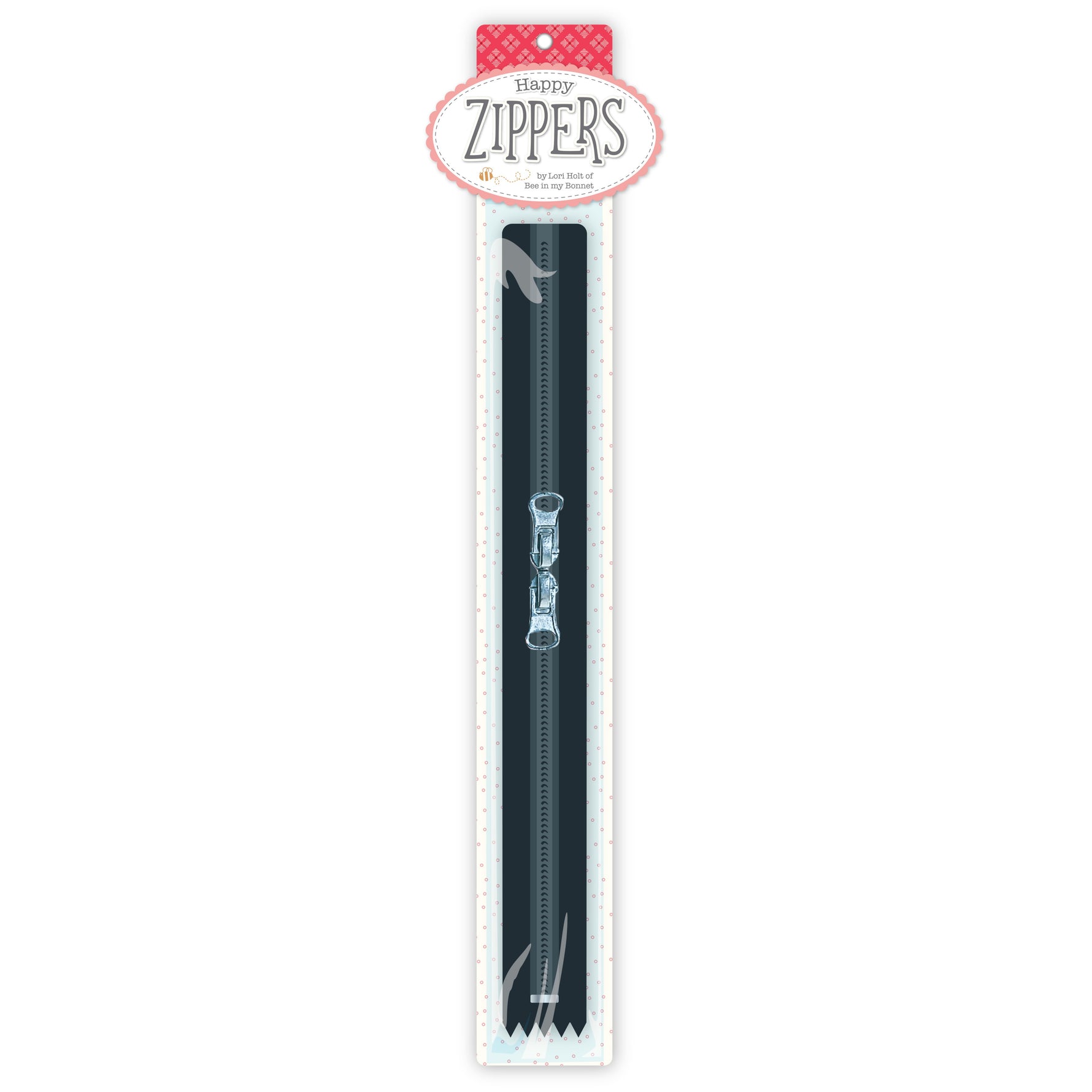 Lori Holt Happy Zippers 22in Black