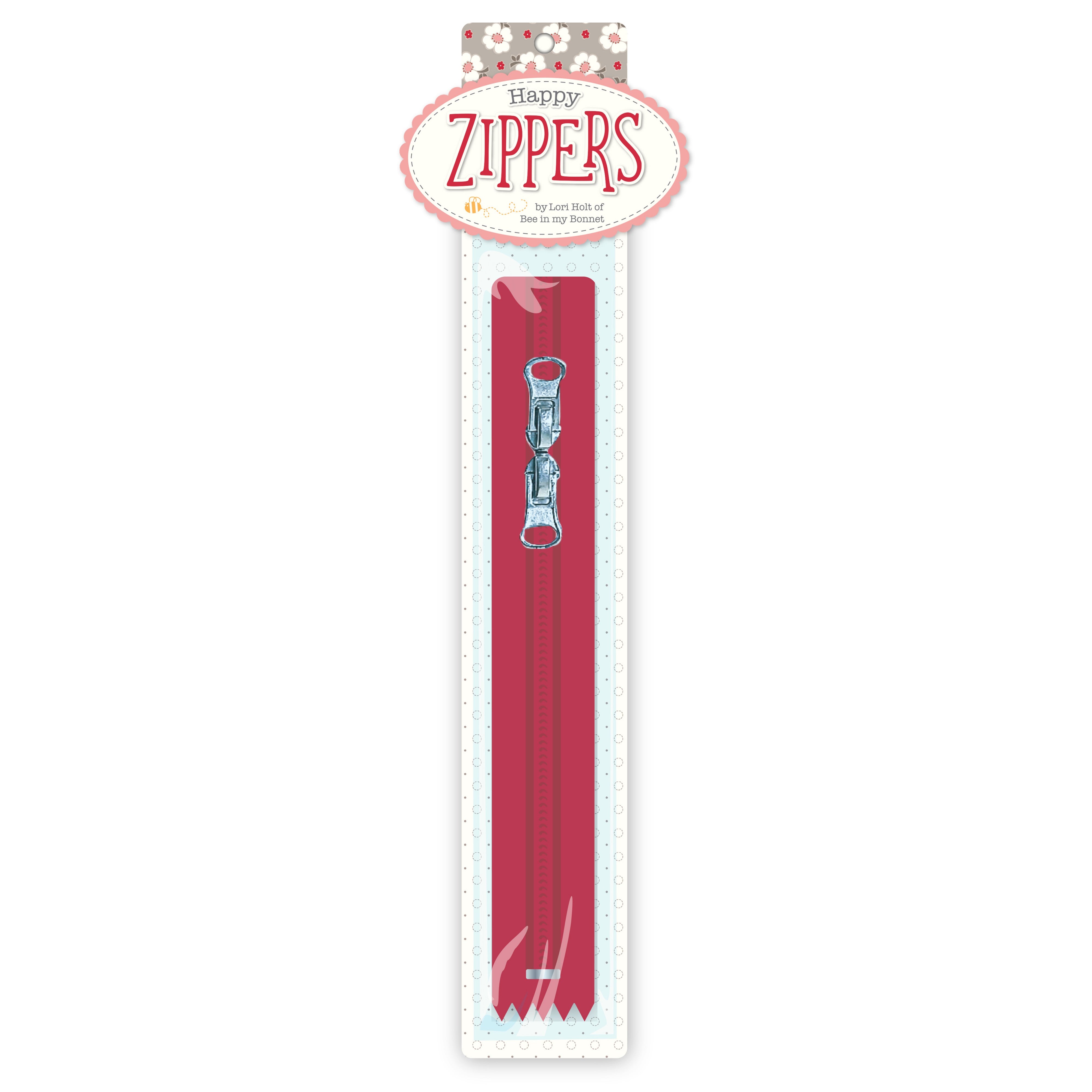 Lori Holt Happy Zippers 16in Red