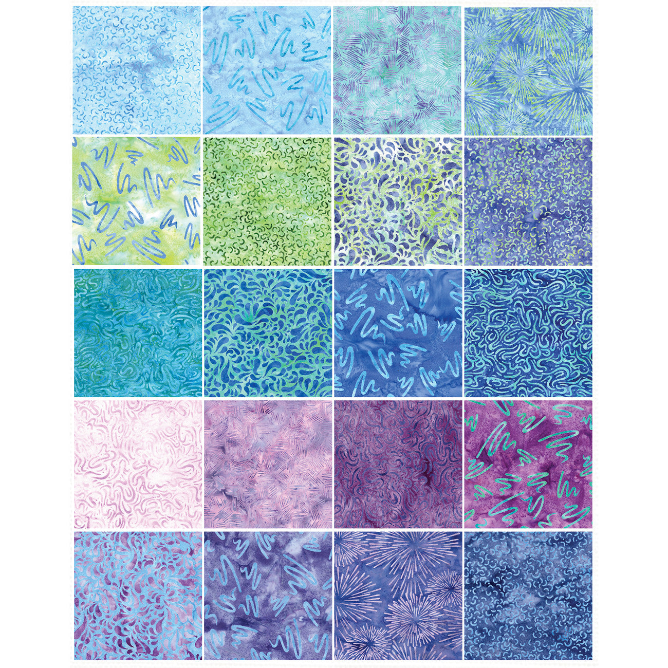 10in Squares, Aurora Batik, 42pcs