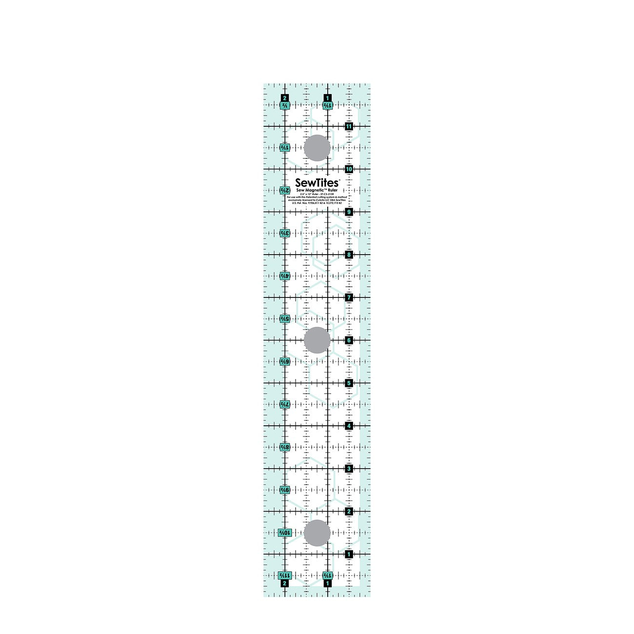 SewTites Sew Magnetic 2-1/2in x 12-1/2in Ruler Right-Handed