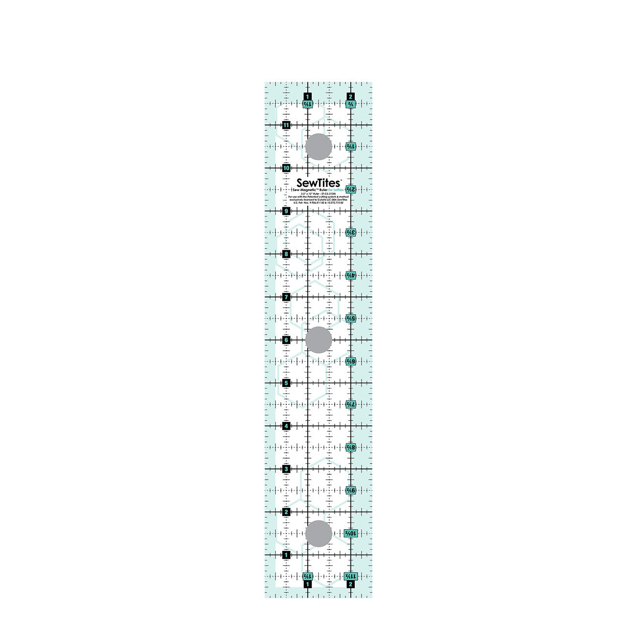 SewTites Sew Magnetic 2-1/2in x 12-1/2in Ruler Left-Handed