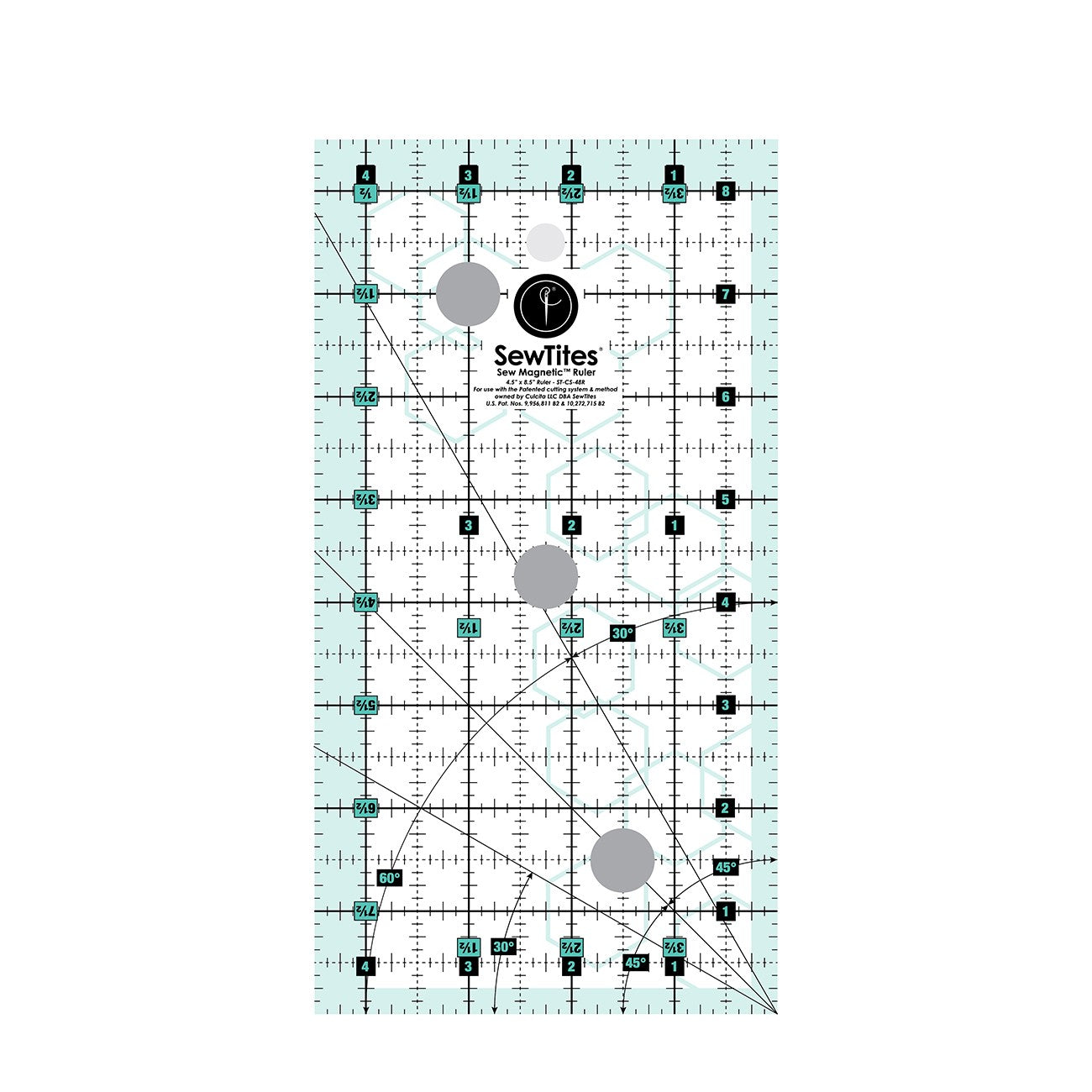 SewTites Sew Magnetic 4-1/2in x 8-1/2in Ruler Right-Handed