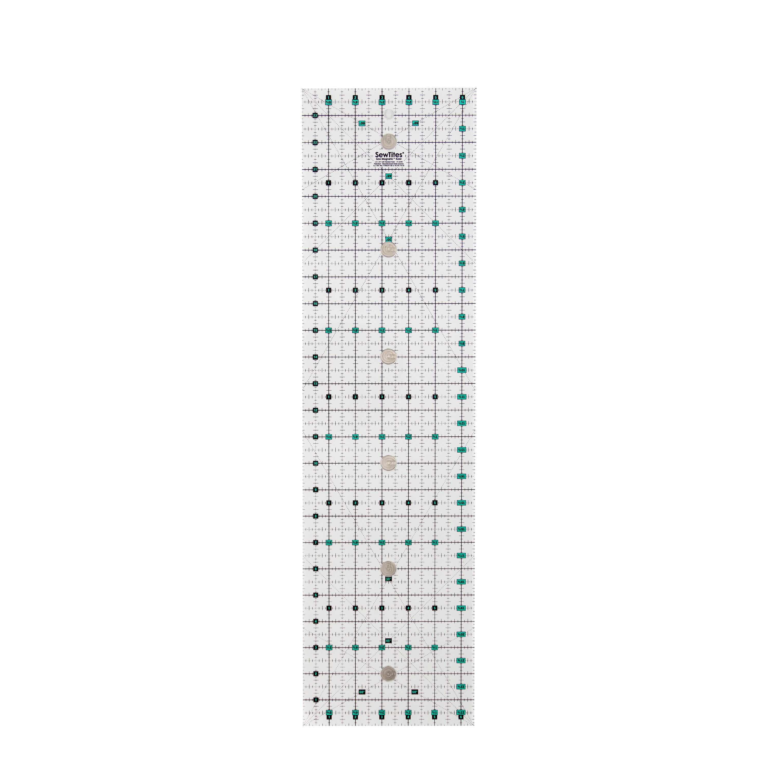Sew Magnetic 6-1/2in x 24in Ruler Left Handed