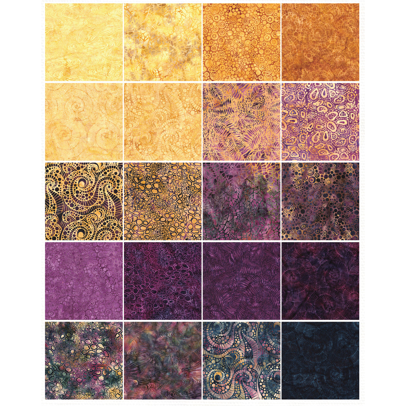 10in Squares, Geode Glow Batik, 42pcs