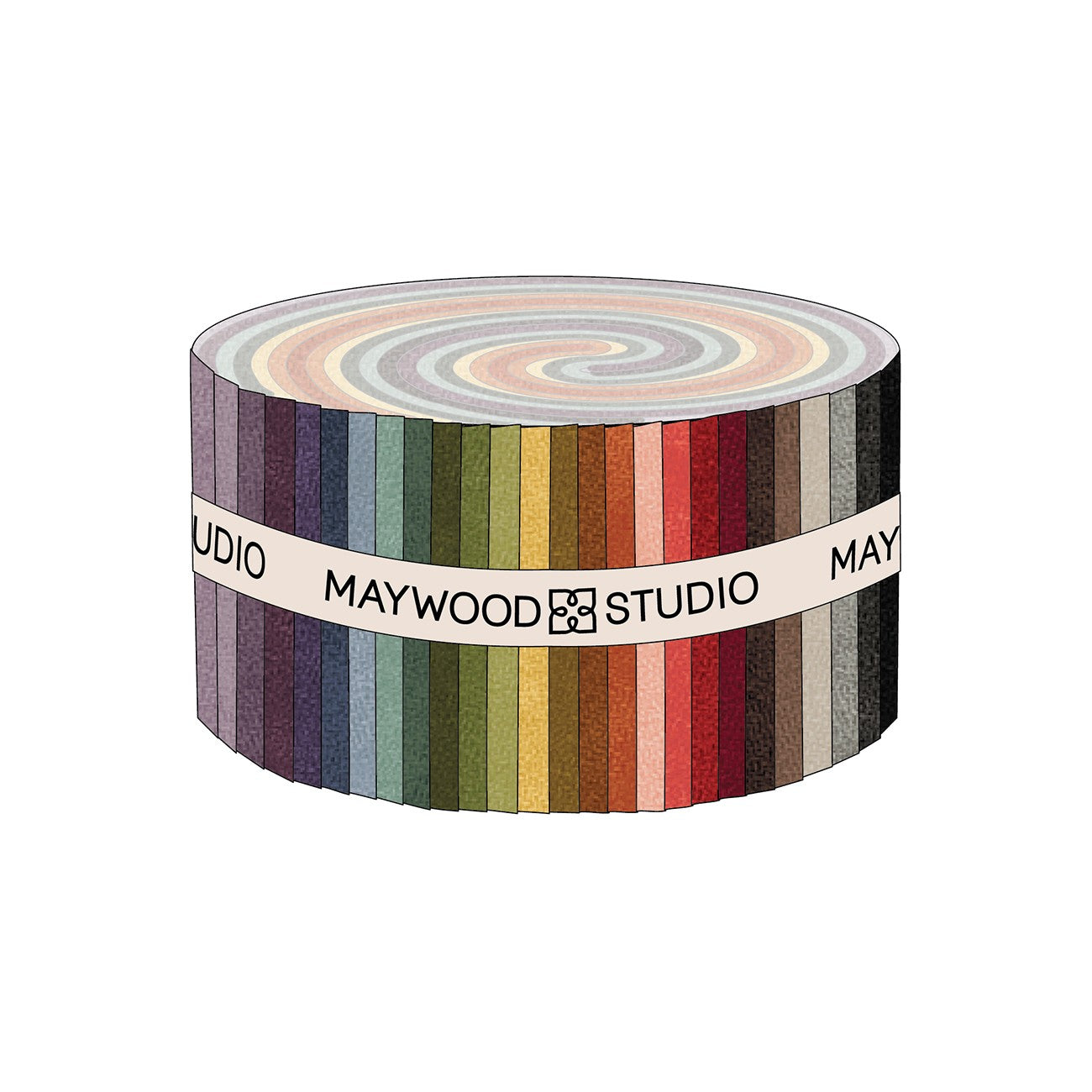 2.5in Strips Color Wash Woolies Flannel, 40pcs/bundle