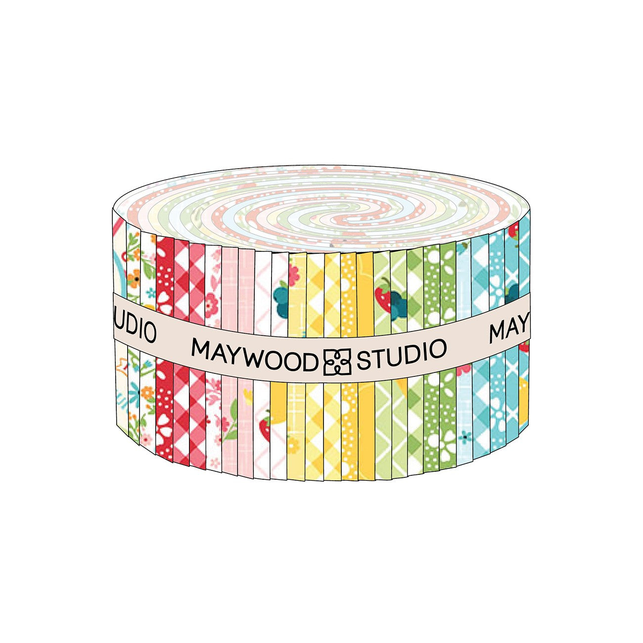2.5in Strips Sippin' on Sunshine, 40pcs/bundle