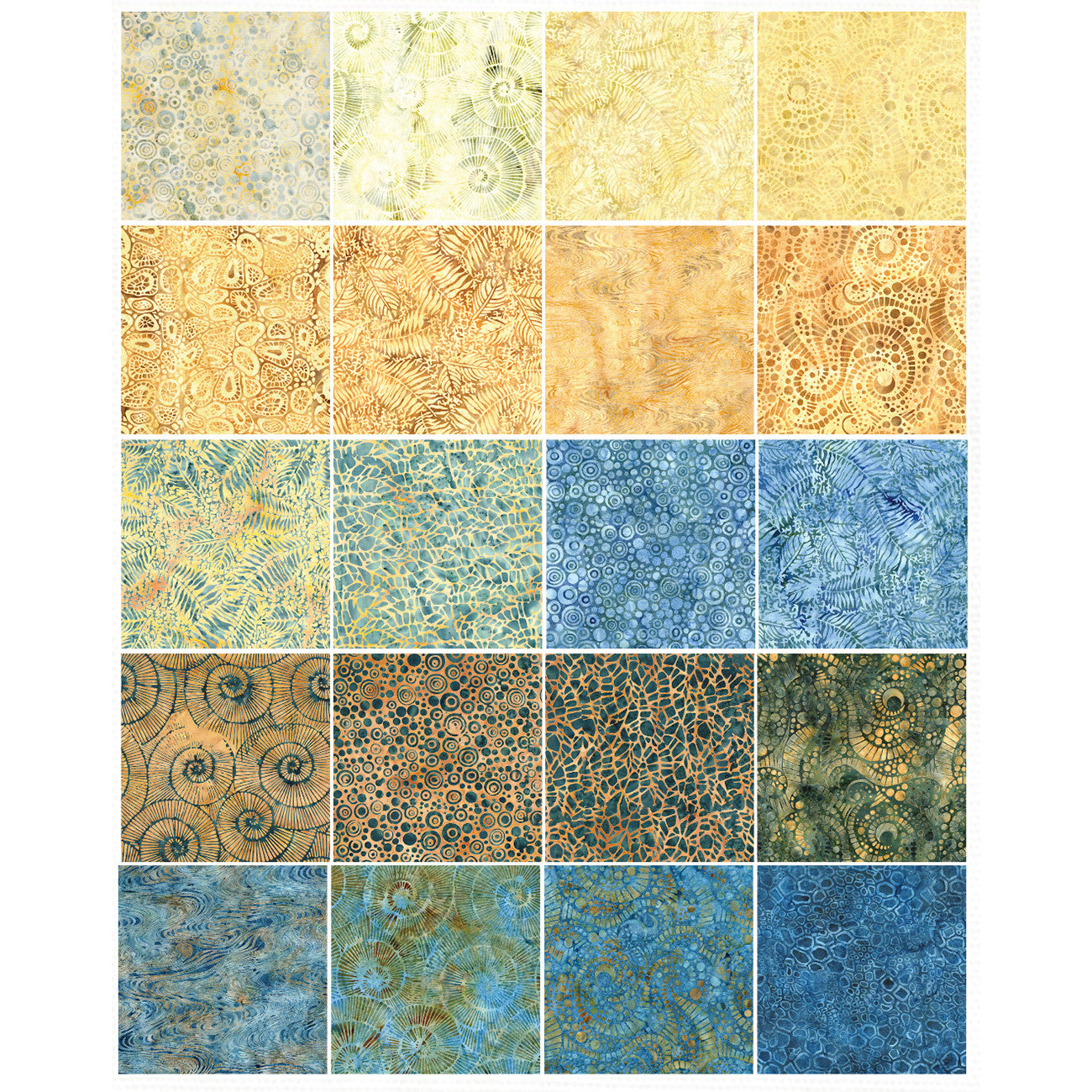 10in Squares, Stone Strata Batik, 42pcs