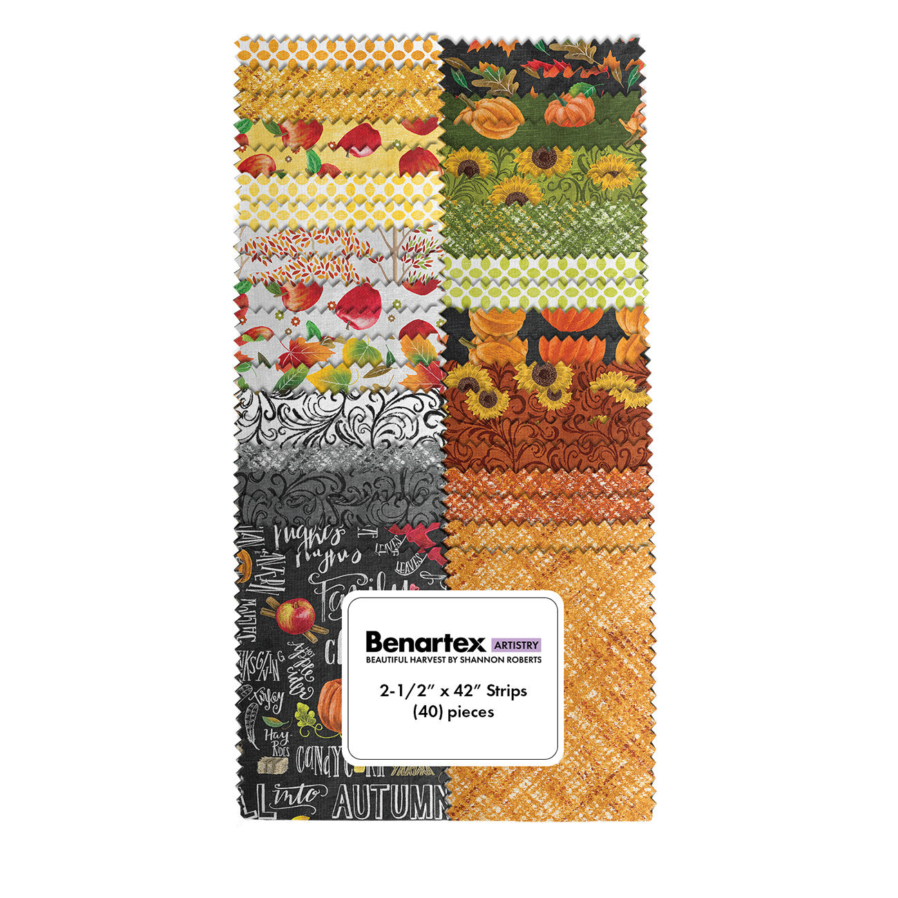 Beautiful Harvest 2-1/2in Strips, 40pcs/bundle