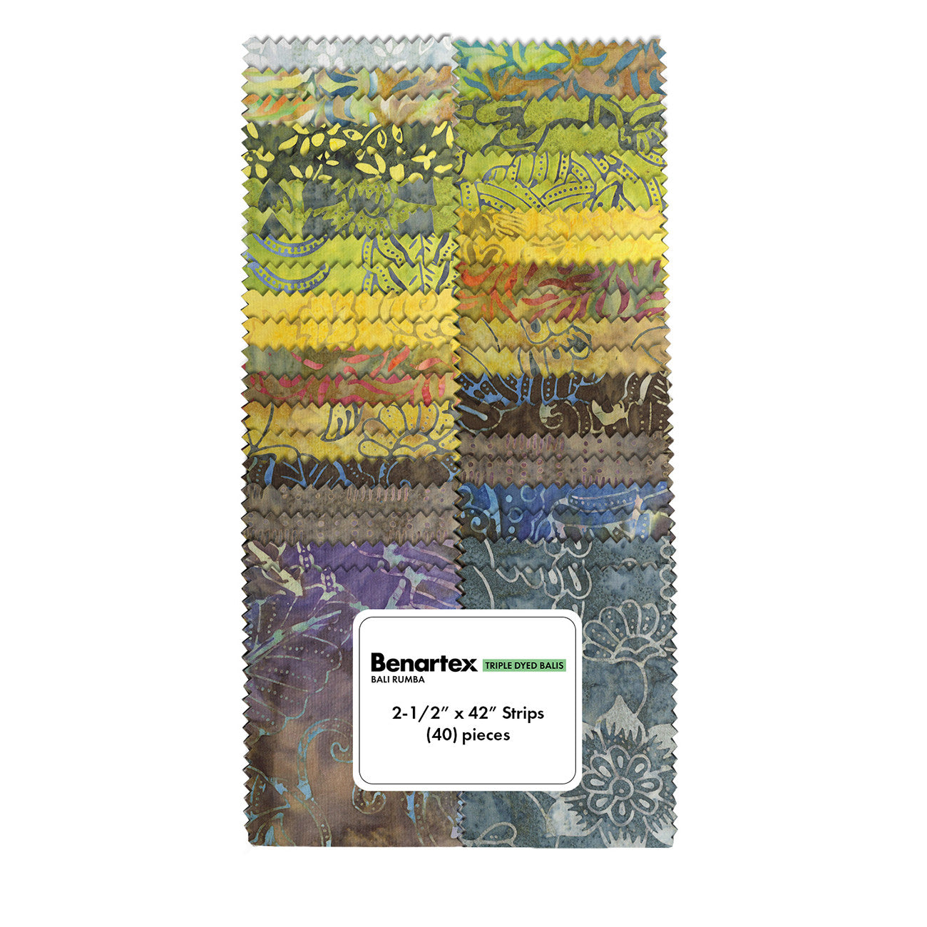 2-1/2in Strips, Bali Rumba, 40pcs/bundle