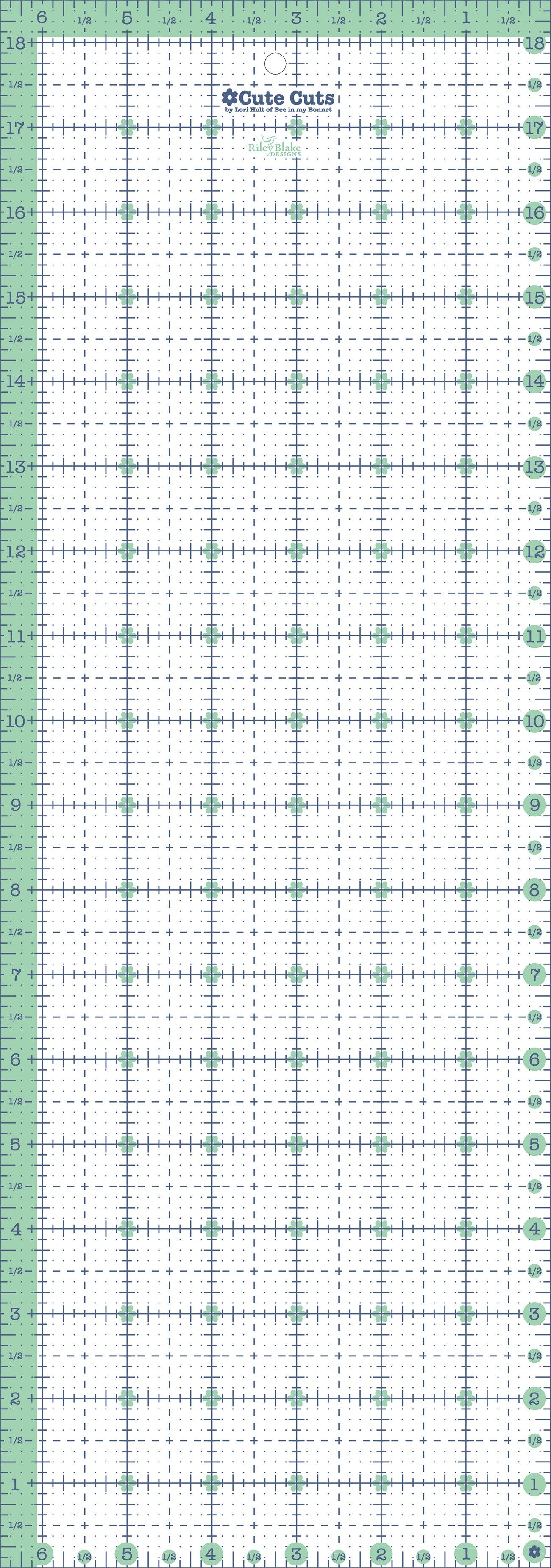 6-1/2in x 18-1/2in Cute Cut Ruler