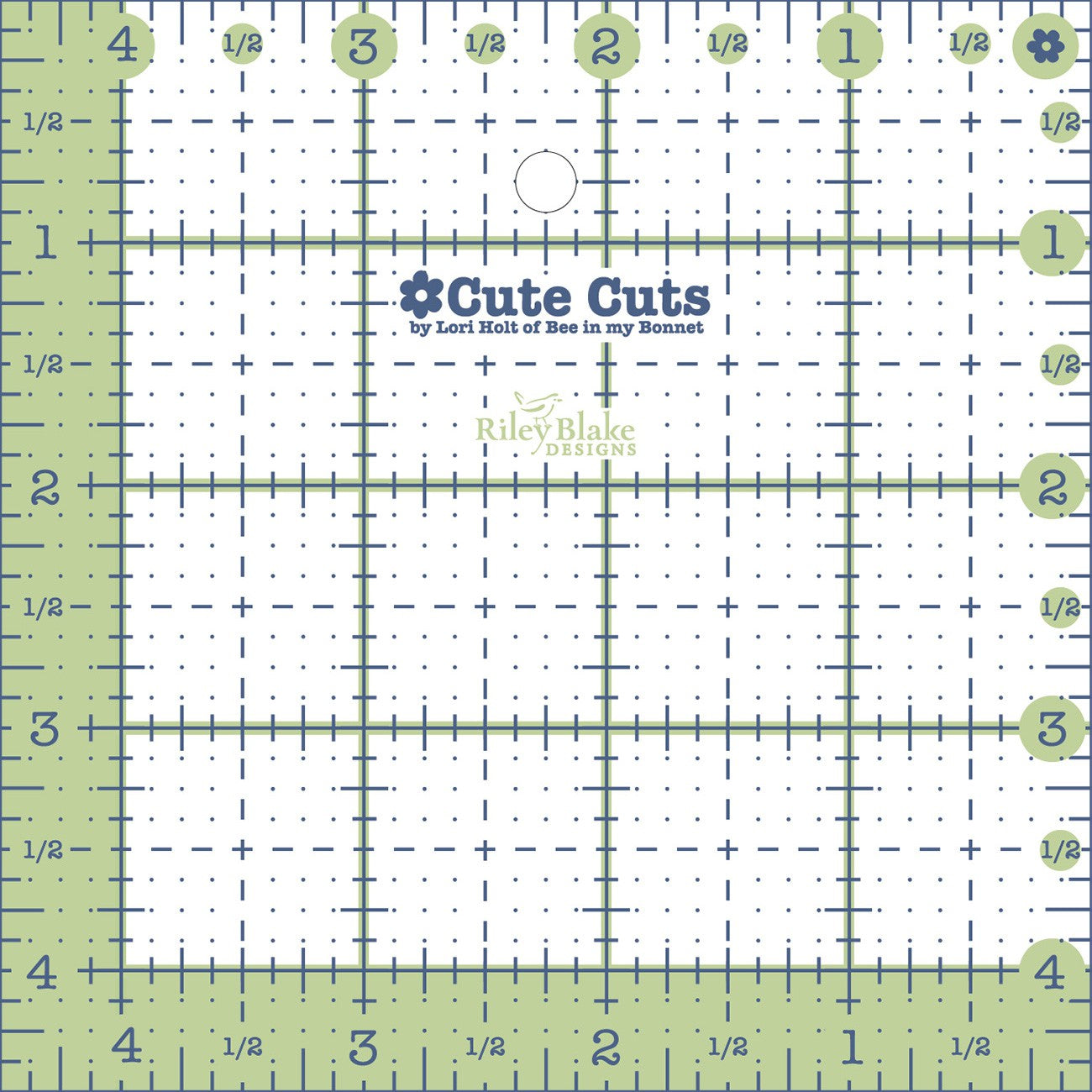 Cute Cut Ruler Square 4-1/2in x 4-1/2in