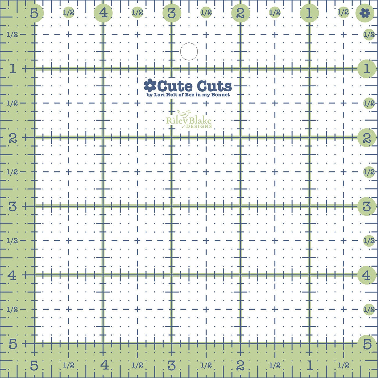 Cute Cut Ruler Square 5-1/2in x 5-1/2in