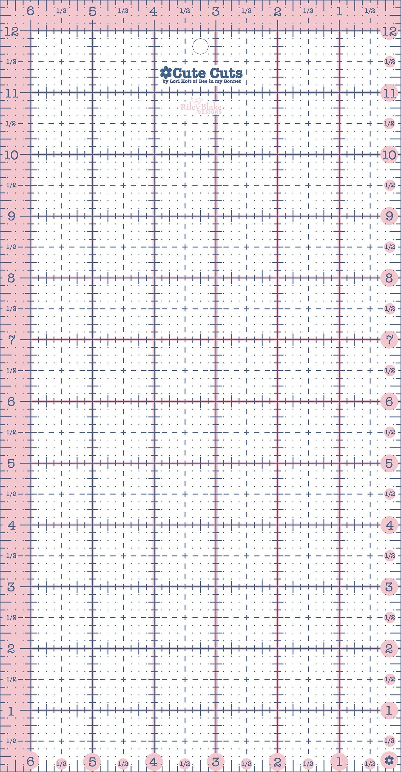 Cute Cut Ruler Rectangle 6-1/2in x 12-1/2in