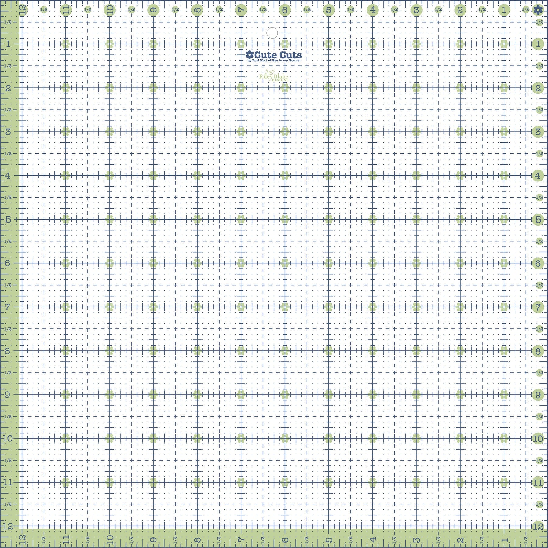 Lori Holt Cute Cuts Ruler 12-1/2in x 12-1/2in