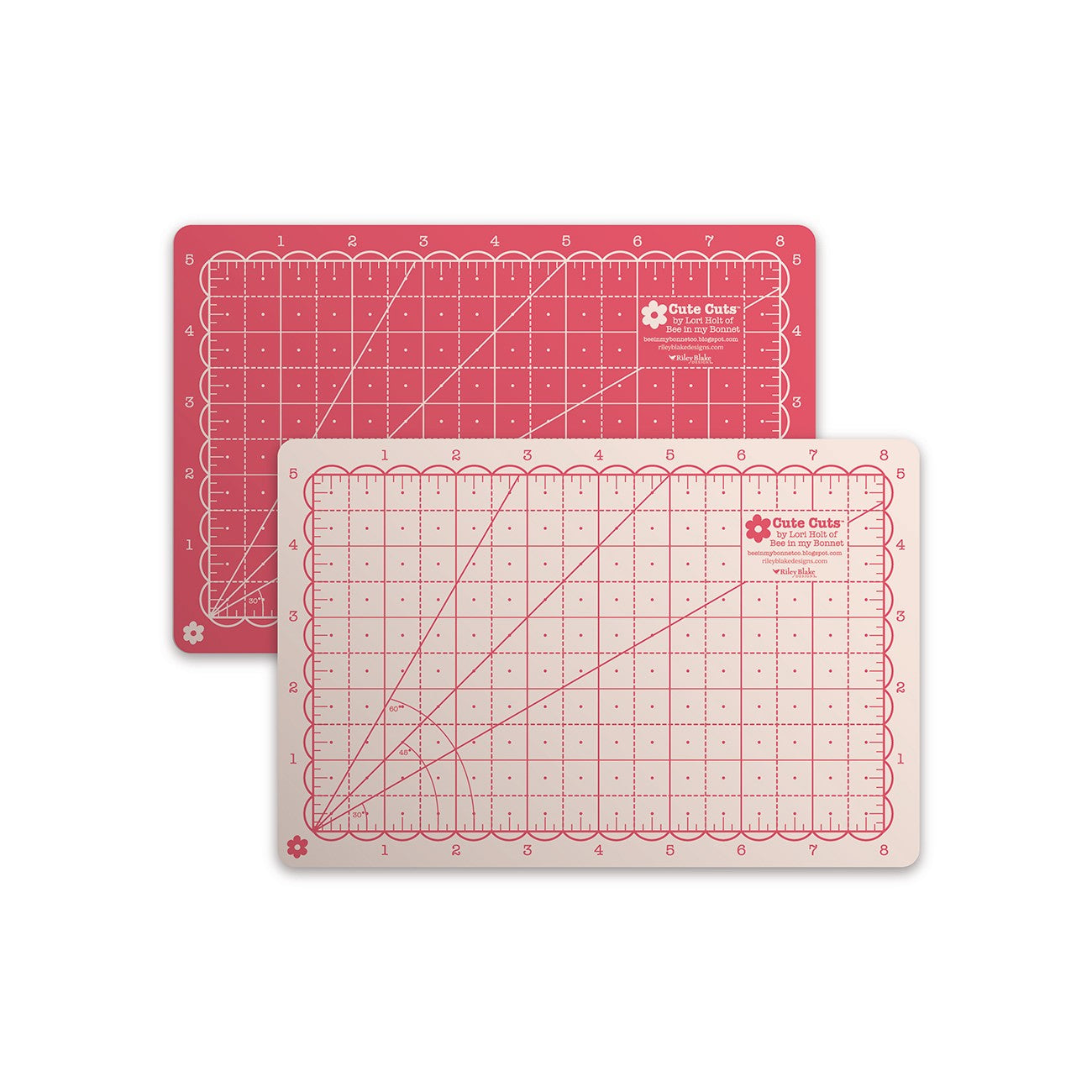 Lori Holt Cute Cuts™ Cutting Mat 5" x 8" Tea Rose and Latte
