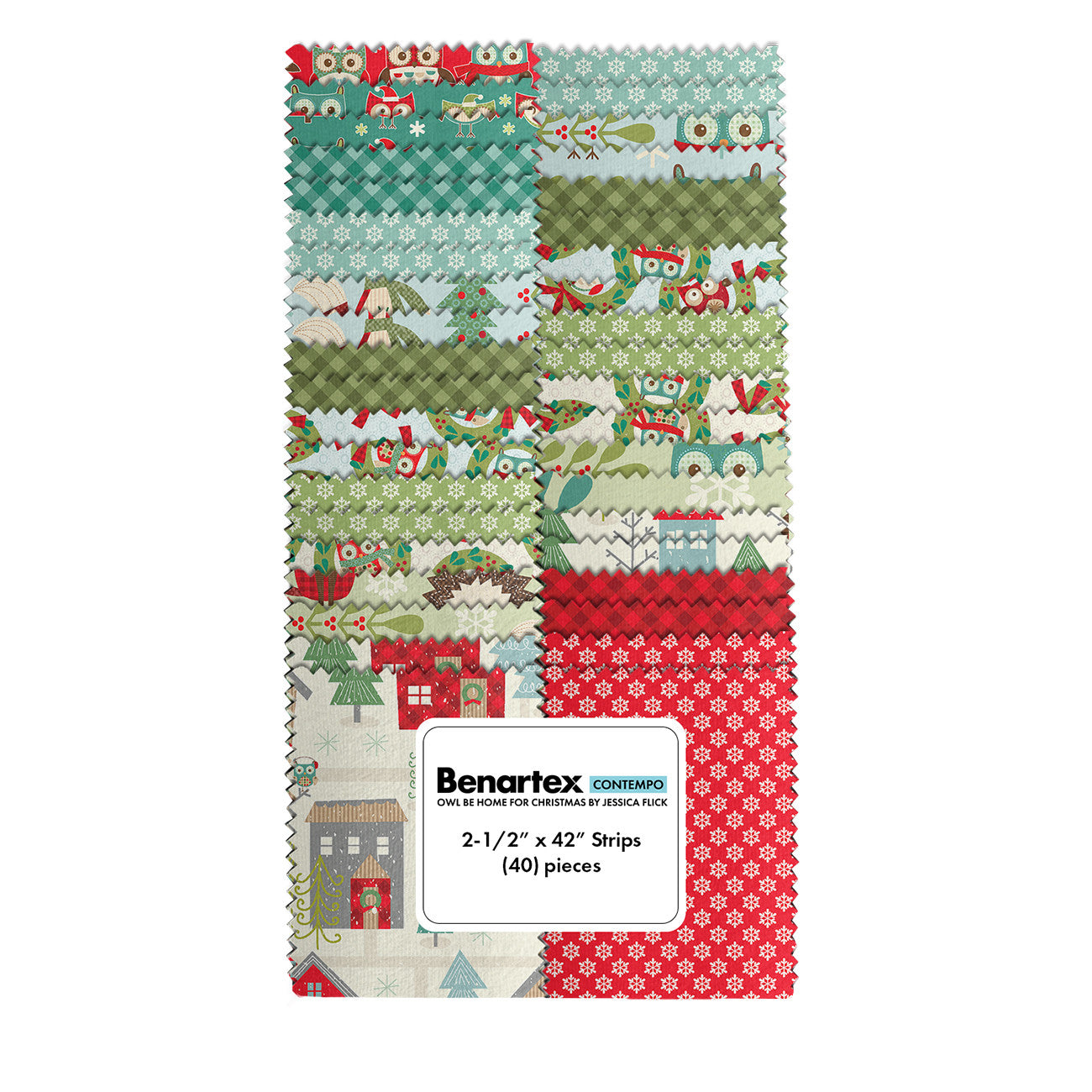 Owl Be HomeForChristmas 2-1/2in Strips, 40pcs/bundle