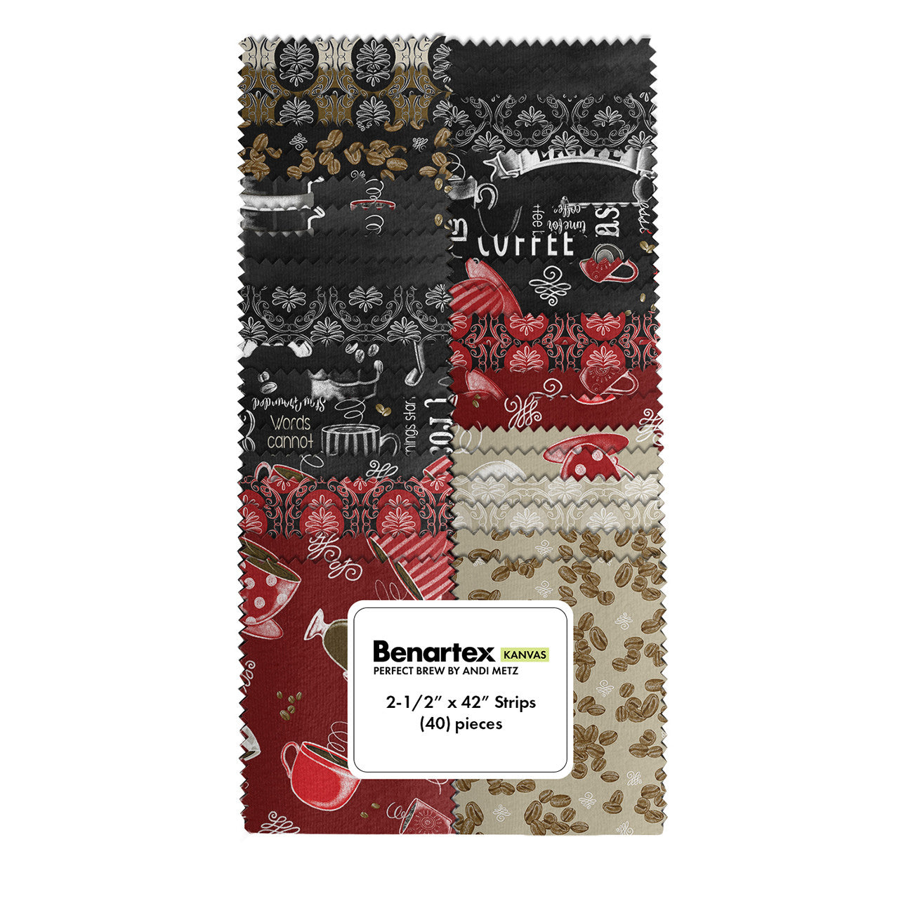 2-1/2in Strips, Perfect Brew, 40pcs/bundle
