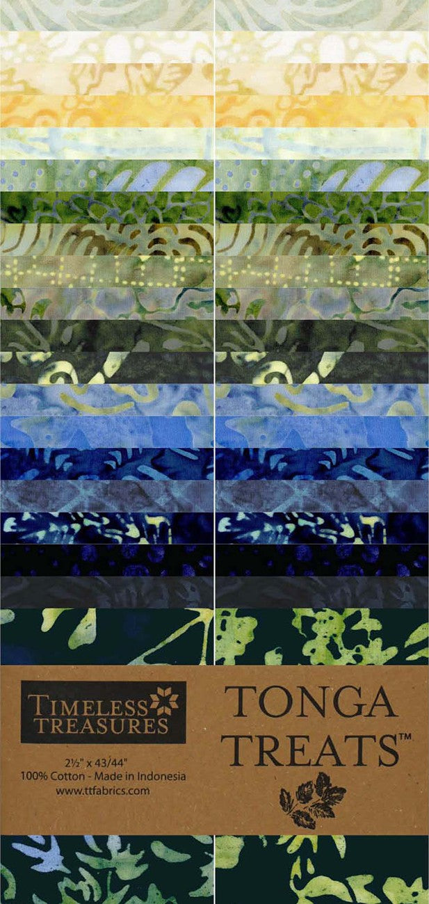 2.5in Strips Tonga Batik Radiant, 40pcs/bundle