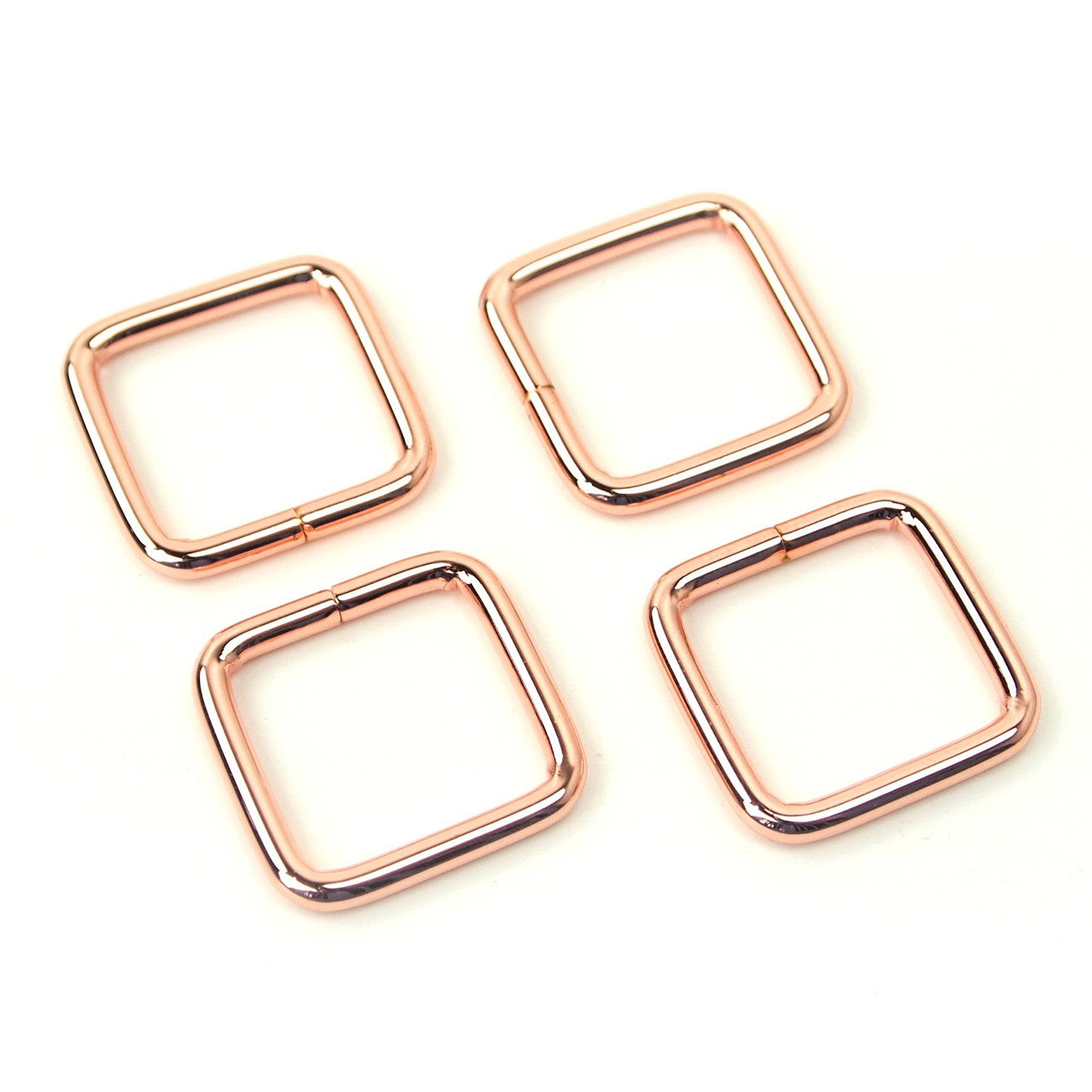 Four Rectangle Rings 3/4" Rose Gold