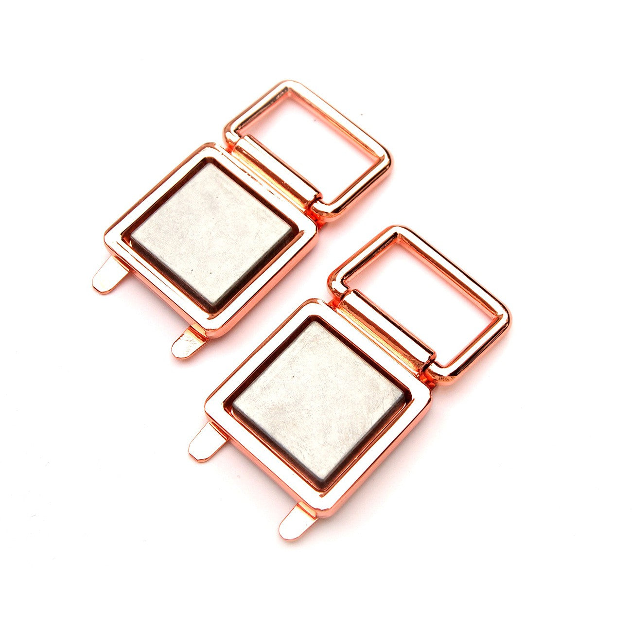 Fabric Covered Strap Connector Rose Gold