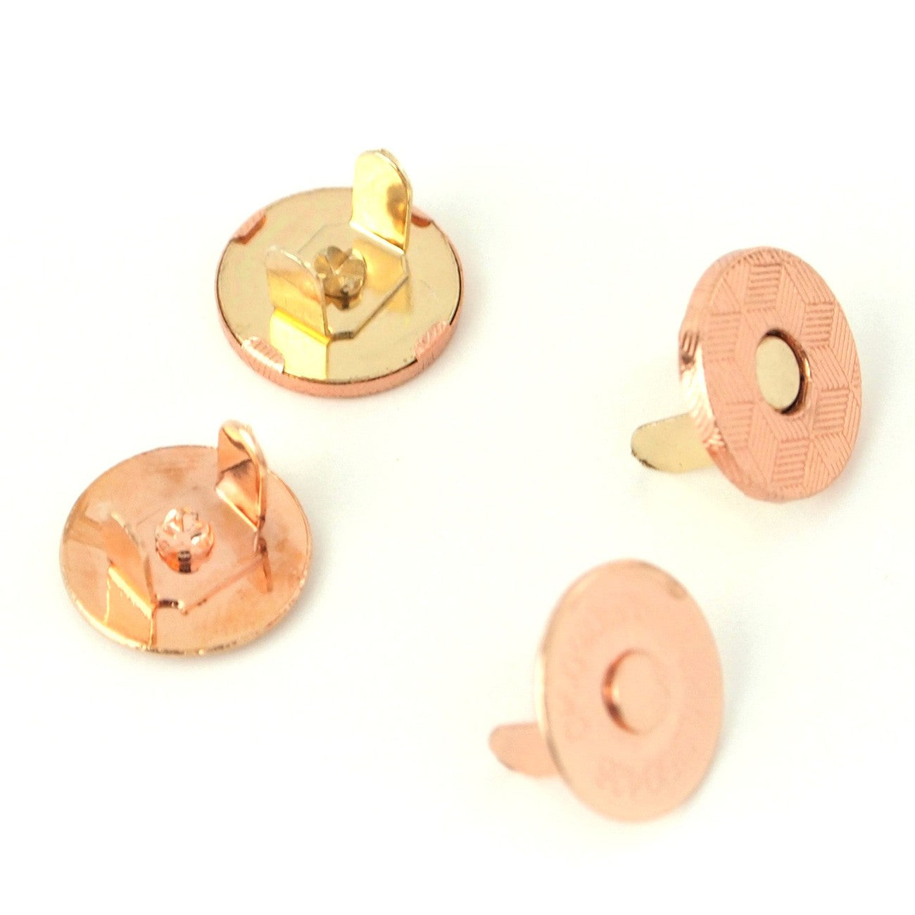 Two Magnetic Snaps 1/2" Rose Gold