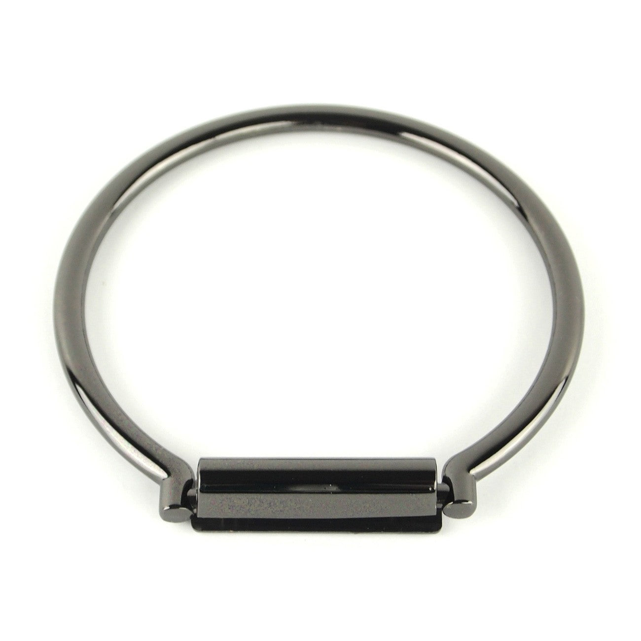 Two Round Purse Handles Gunmetal