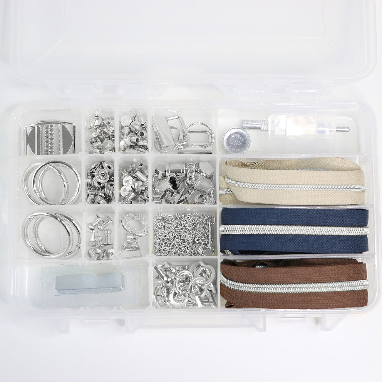 Nickel Artisan Hardware & Zipper Set
