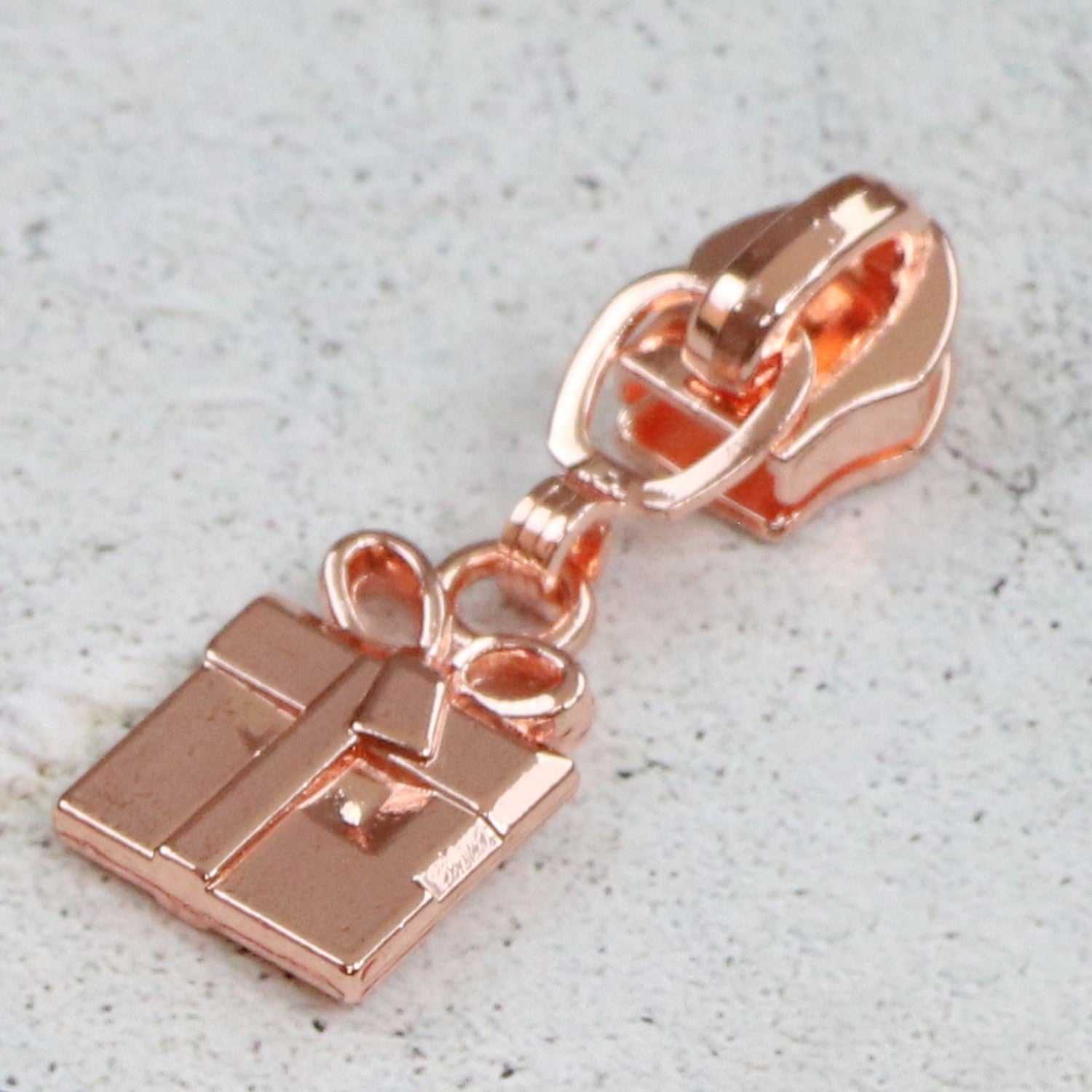 Four 5 Present Zipper Pulls Rose Gold