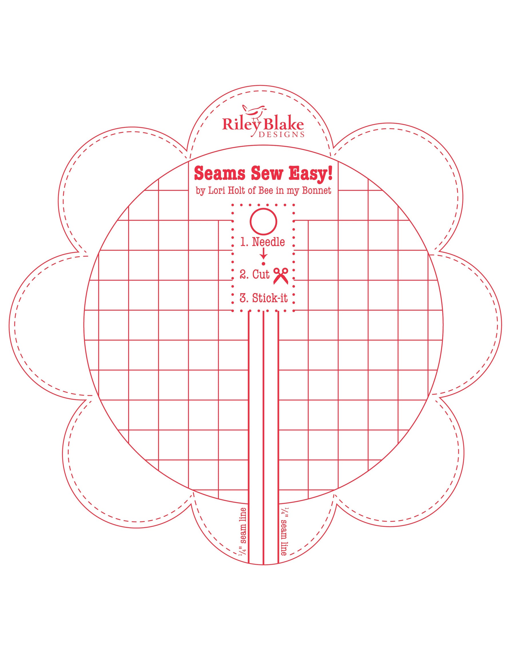 Bee In My Bonnet Seam Guide Color Red