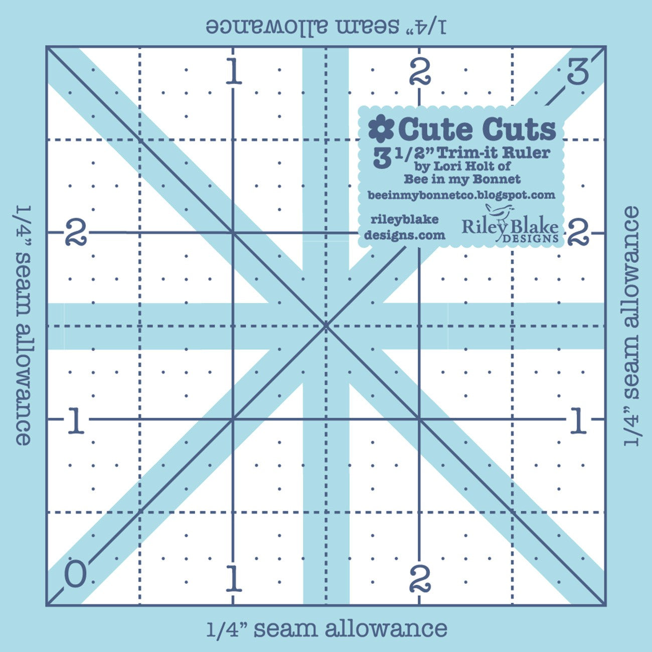 Trim It Ruler Square 3-1/2in x 3-1/2in