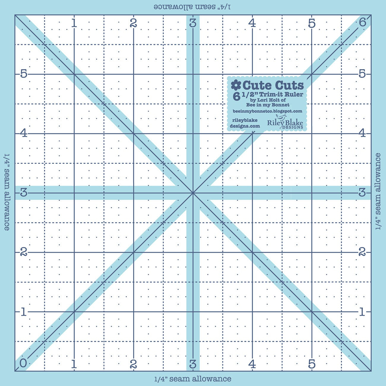 Trim It Ruler Square 6-1/2in x 6-1/2in
