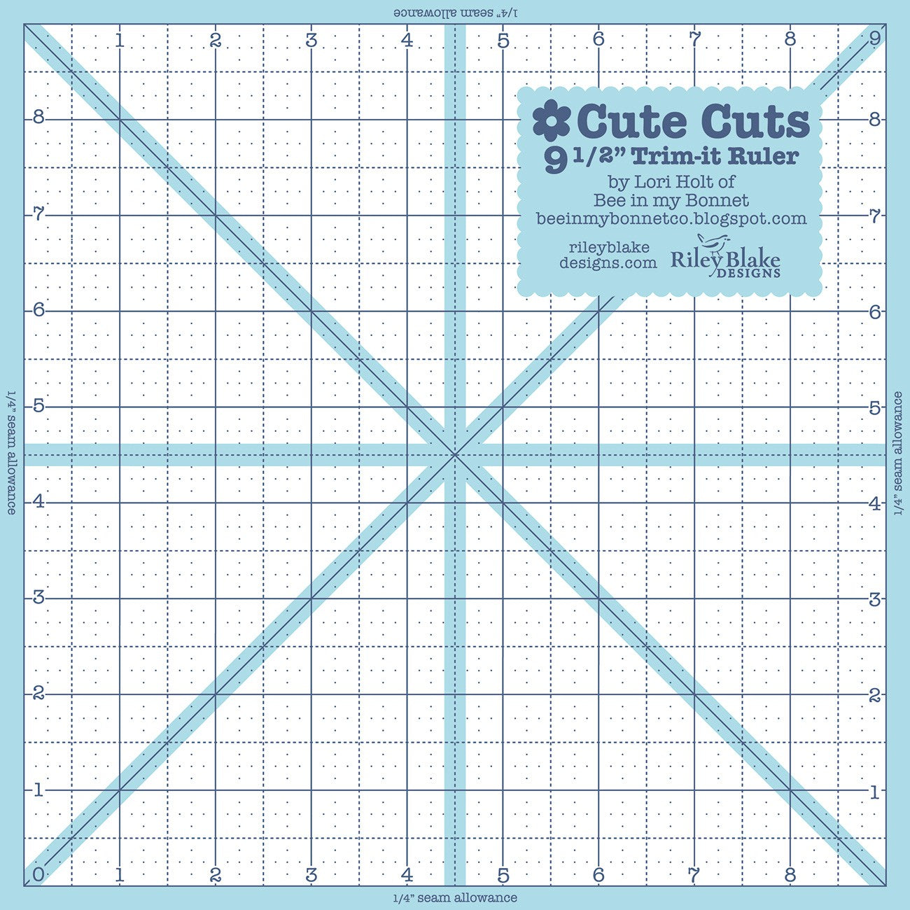 Trim It Ruler Square 9-1/2in x 9-1/2in