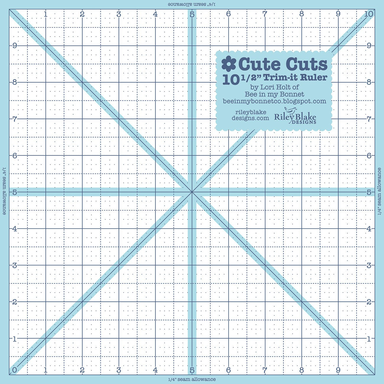 Trim It Ruler Square 10-1/2in x 10-1/2in