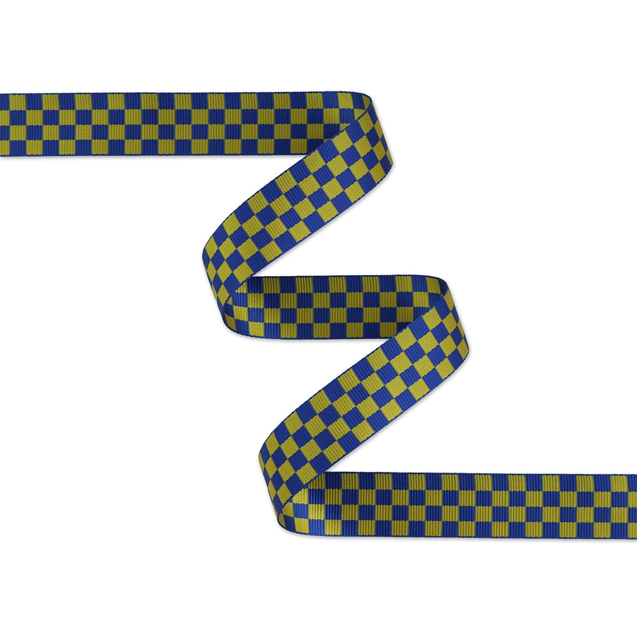 Checkerboard Blue/Yellow Webbing 1-1/2in x 3 Yd