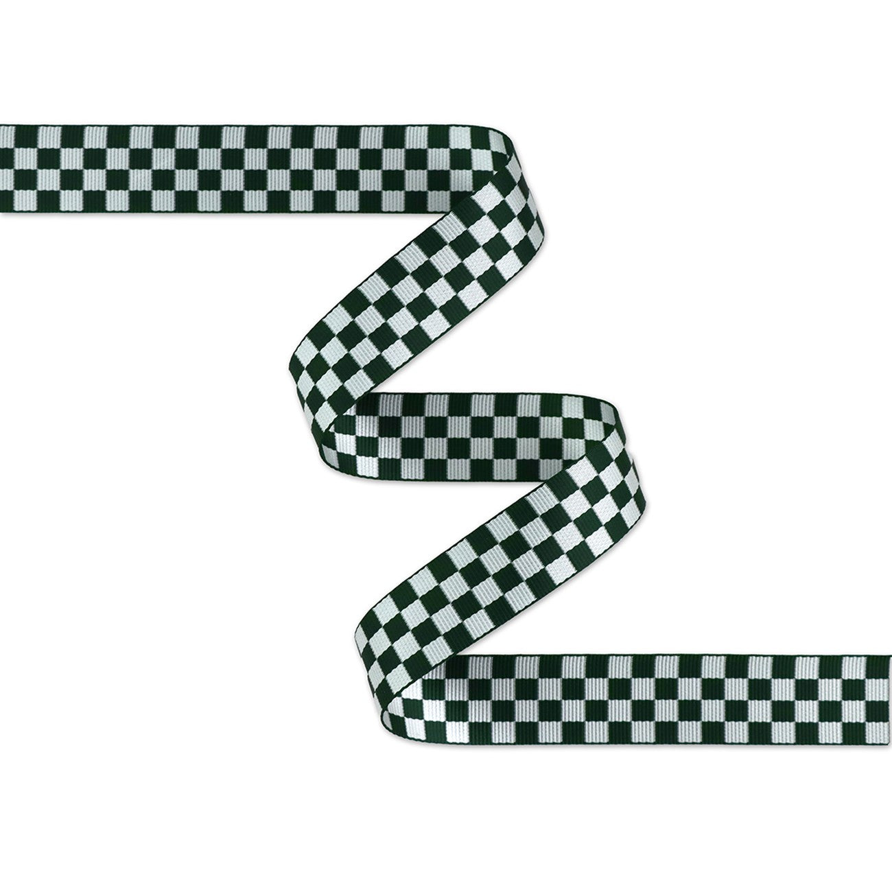 Checkerboard Green/White Webbing 1-1/2in x 50 Yd
