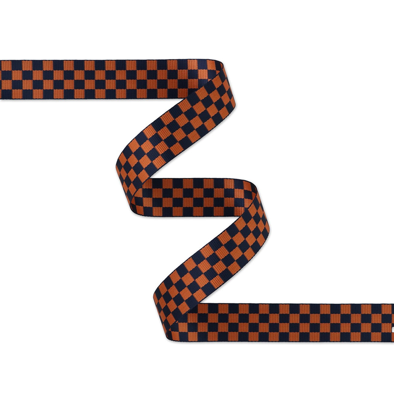 Checkerboard Navy/Orange Webbing 1-1/2in x 3 Yd