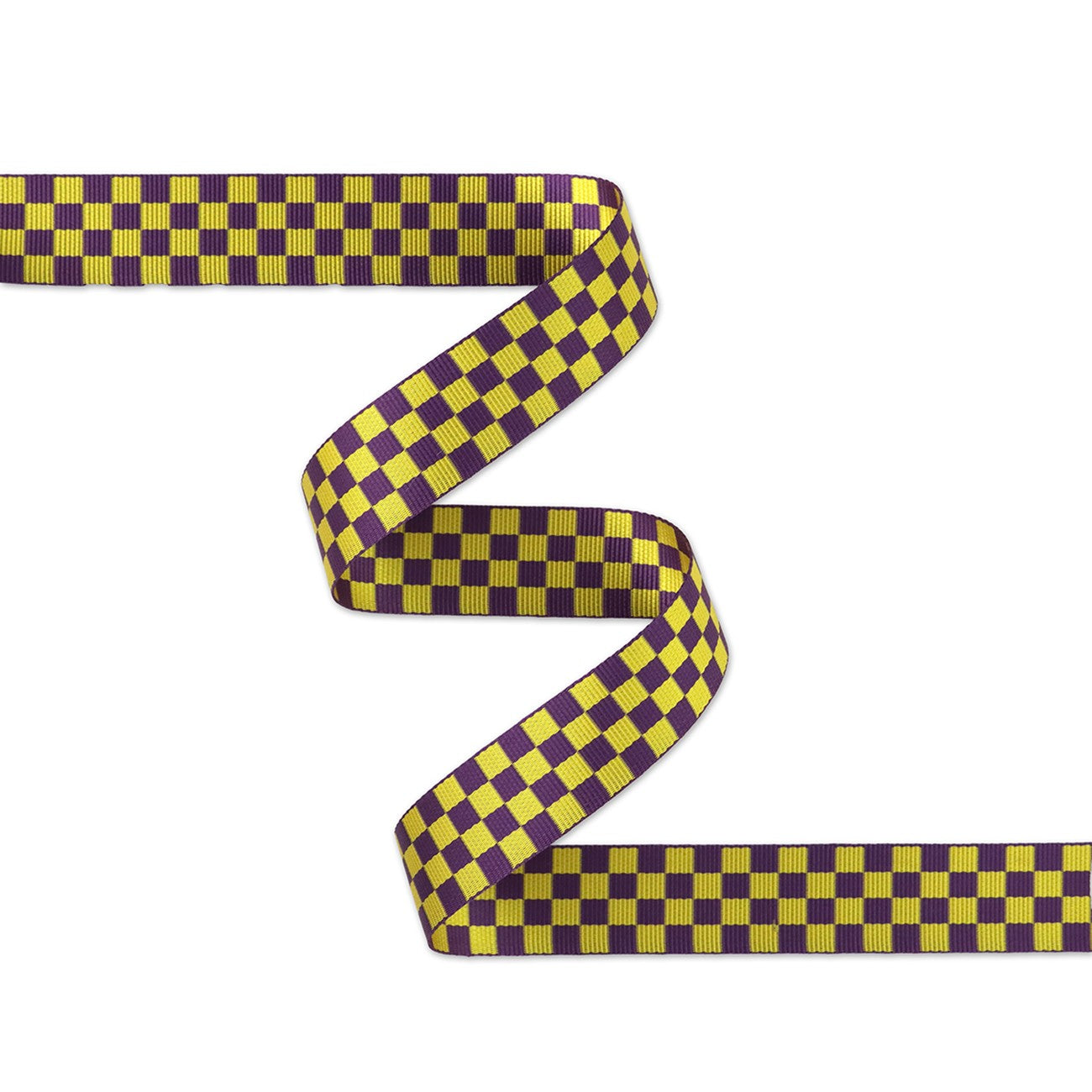 Checkerboard Purple/Yellow Webbing 1-1/2in x 3 Yd