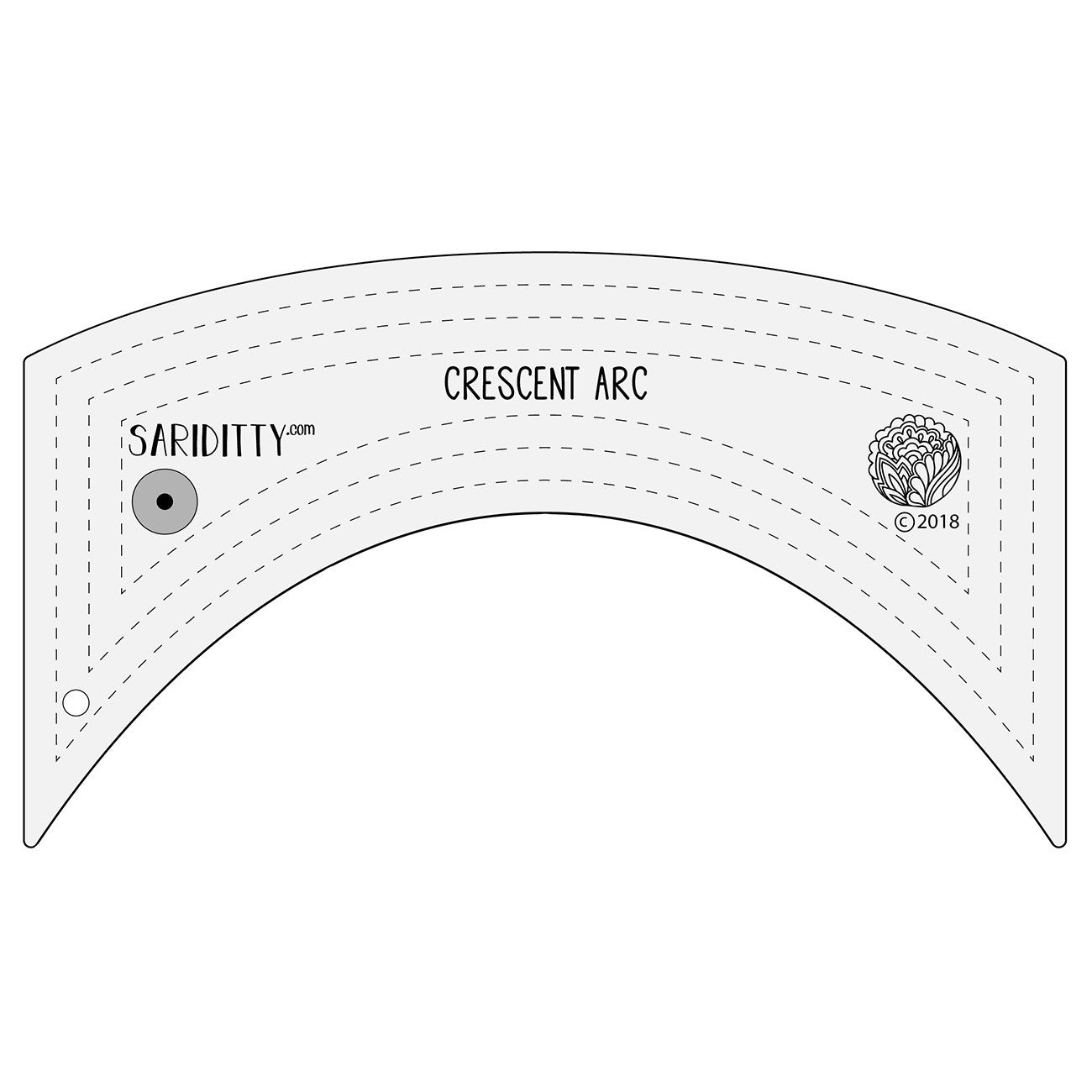SARIDITTY Crescent Arc Ruler Long Arm